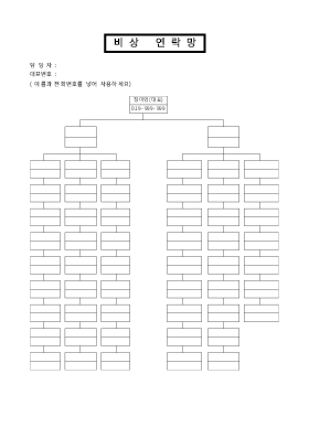 비상연락망 비상연락망